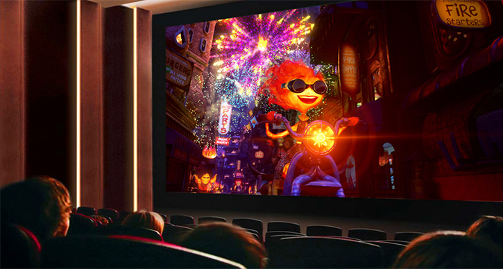 液晶十大品牌三星×迪斯尼皮克斯！LED電影屏獨家放映4K HDR 《Elemental》